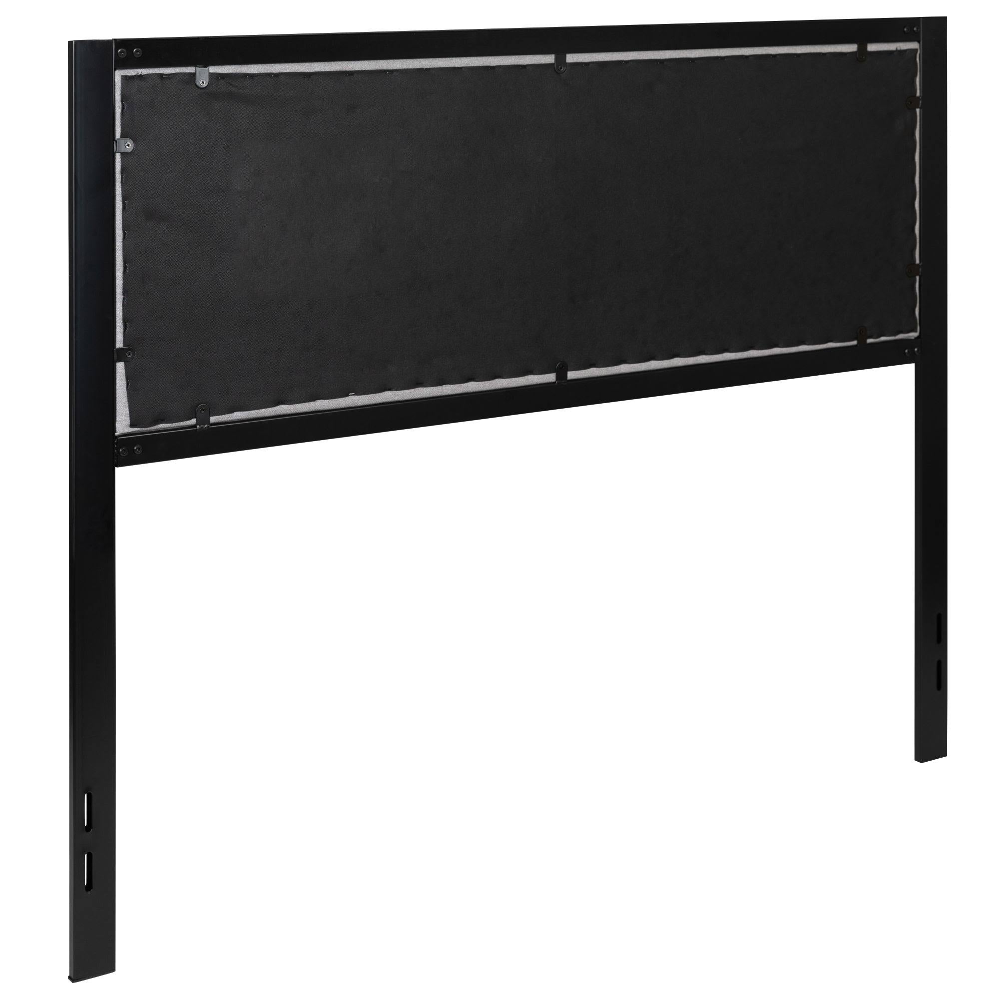 Queen Size Fog Gray Button Tufted Headboard D731760