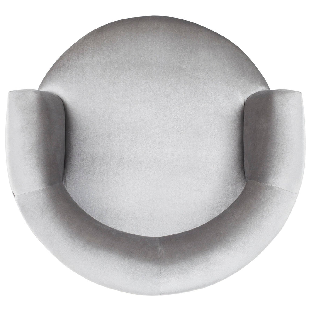 Light Grey Velvet Accent Chair W256668