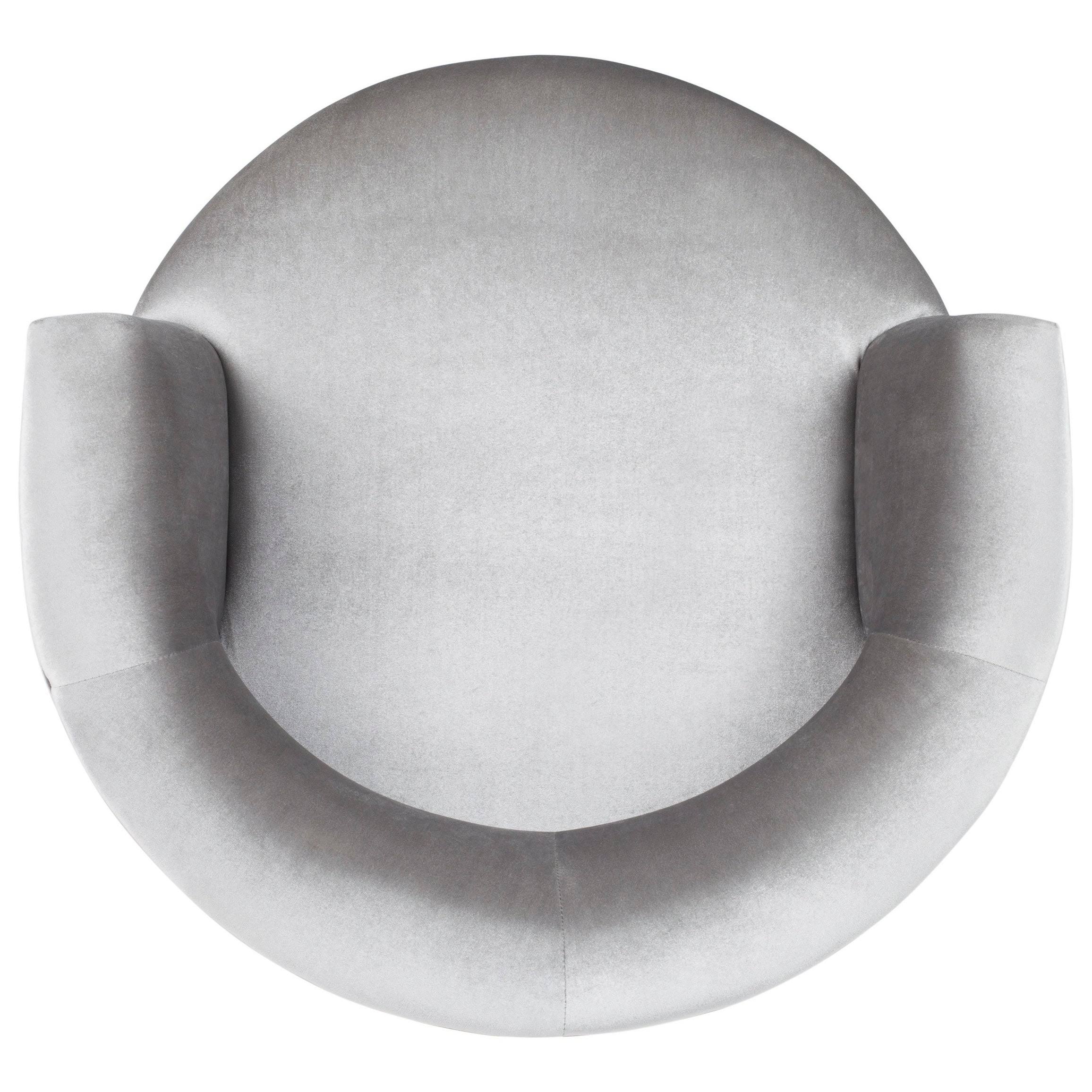 Light Grey Velvet Accent Chair W256668