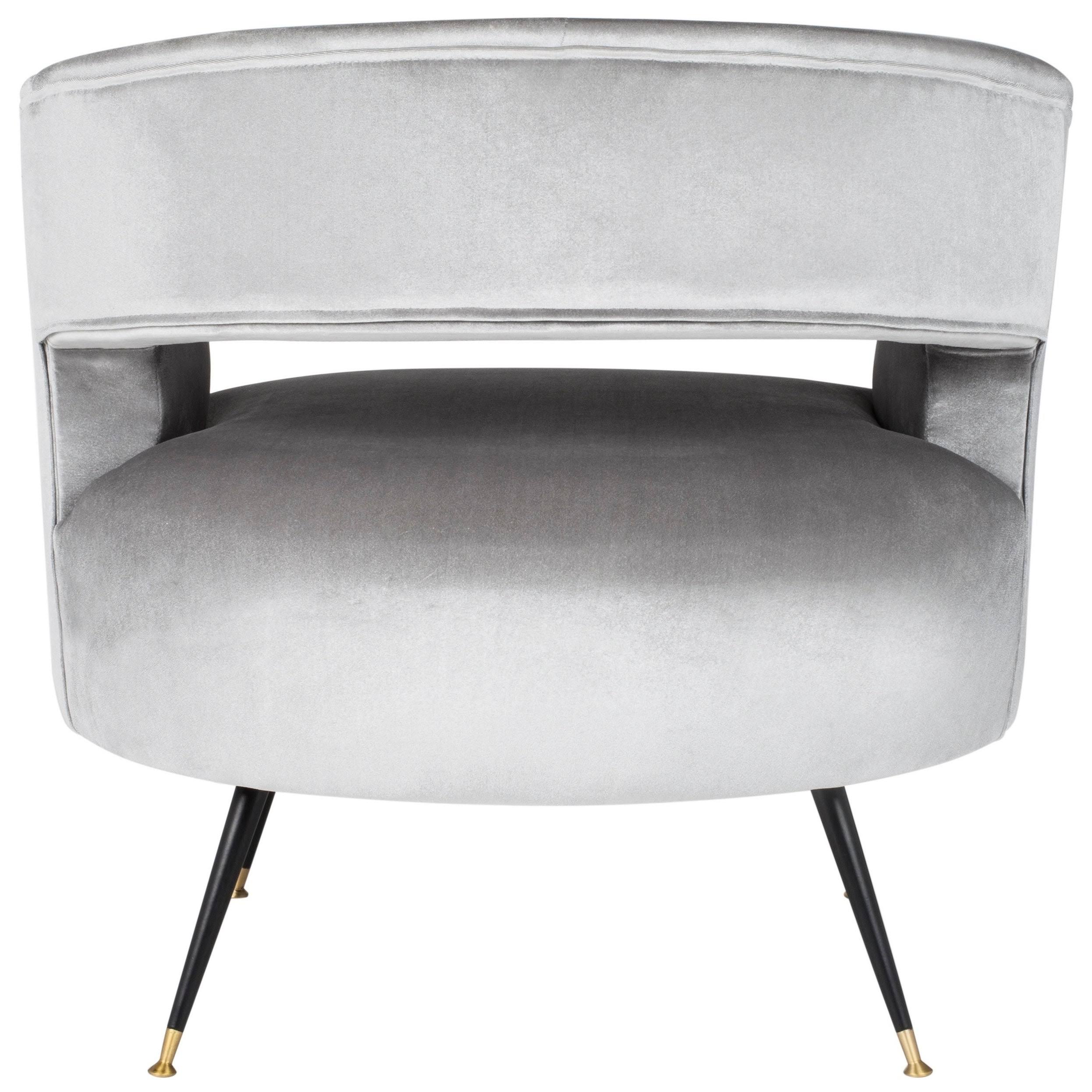 Light Grey Velvet Accent Chair W256668