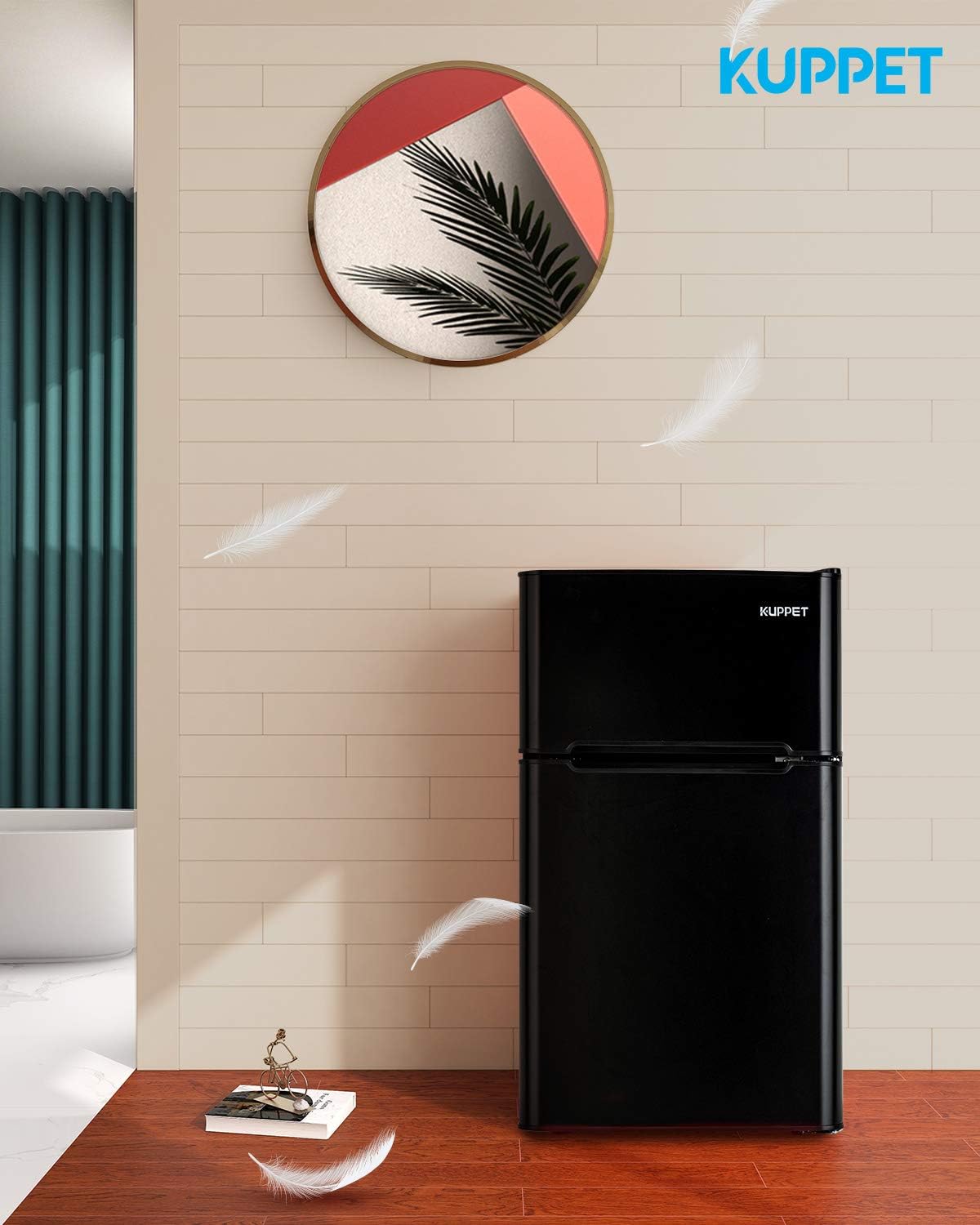 Black Double Door Mini Refrigerator 3.2 Cu.Ft C402