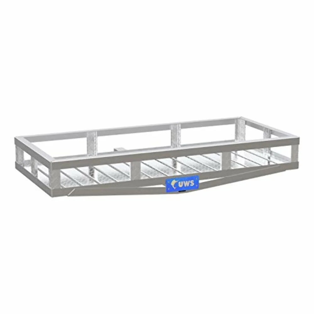 Polished Diamond Plate Aluminum Hitch Mount Carrier 51in x 23in 500lb Capacity I61592