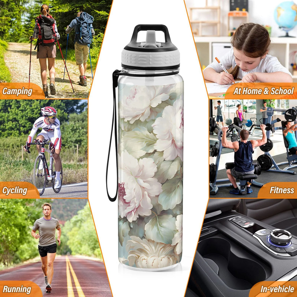 Clear 32oz Tritan Water Bottle with Straw K62190