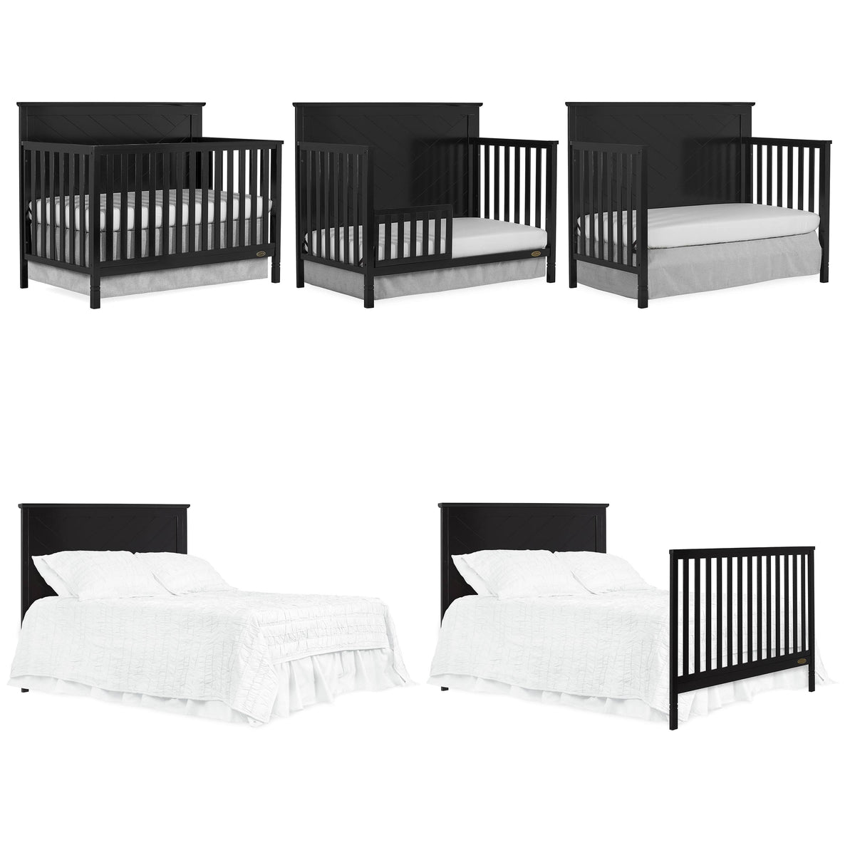 5 in 1 Convertible Crib Black P98400