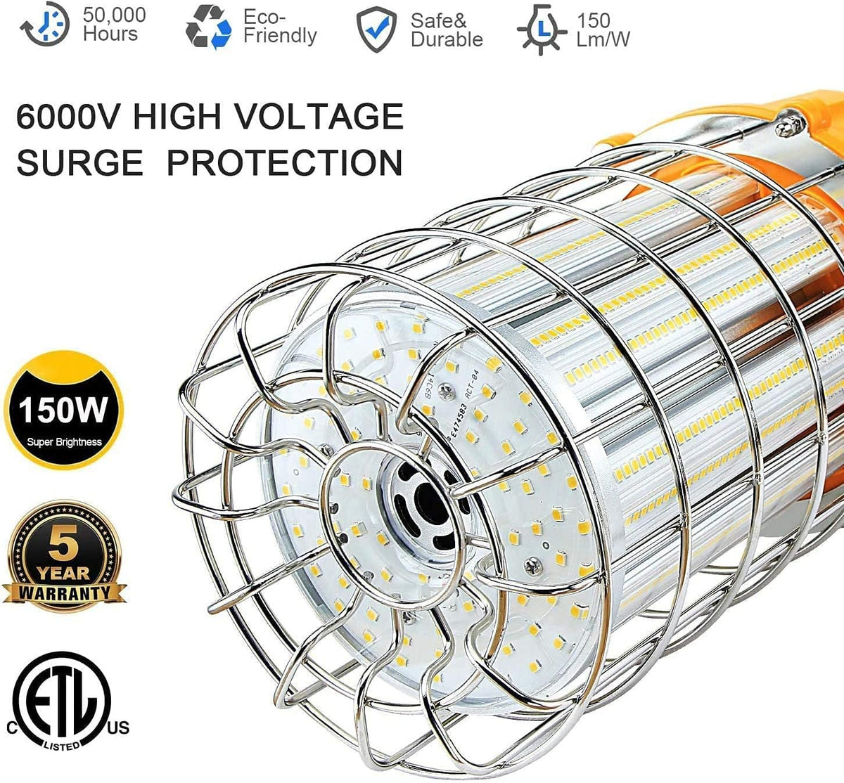 150W LED Portable Work Light 22500LM 5000K with Hook B148