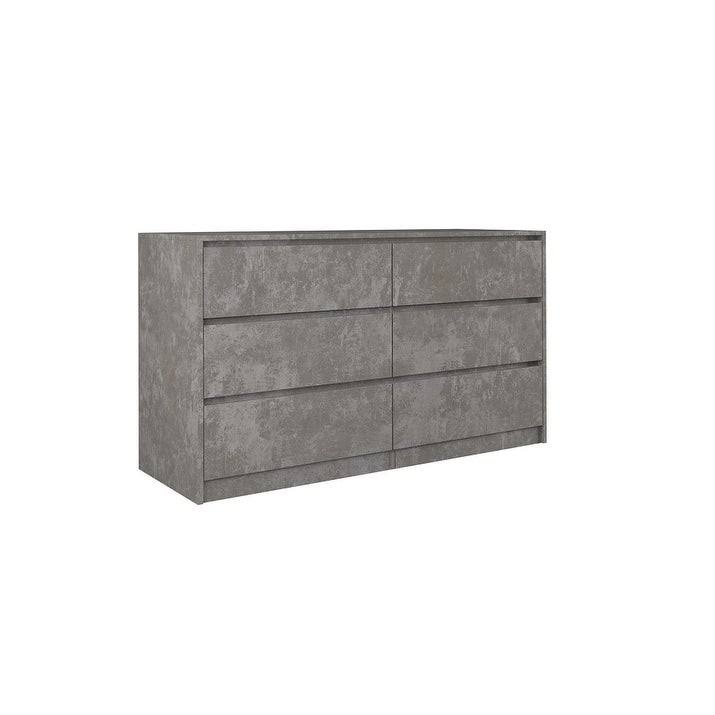 Concrete 6-Drawer Chest of Drawers D885