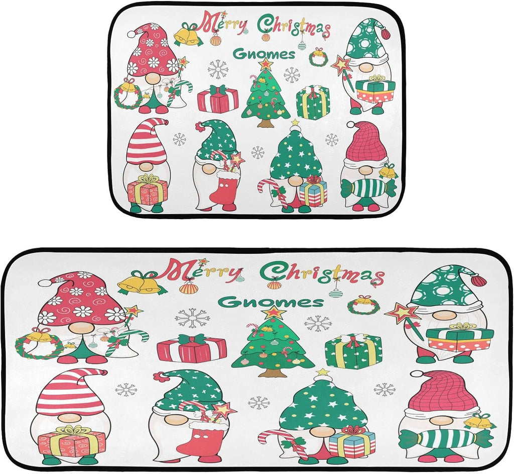 Anti Fatigue Snowflake Kitchen Mats Set of 2 Non Slip Rug T8714