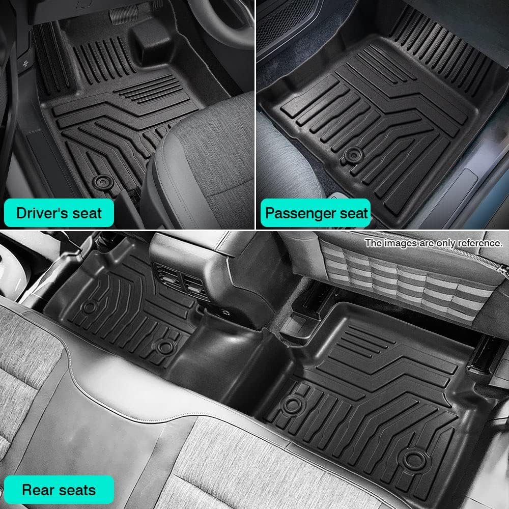 All-Weather TPE Floor Mat Liners Front & Rear Row Full Set Q226958