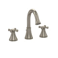 Brushed Nickel Widespread Bathroom Faucet with Cross Handles O10907