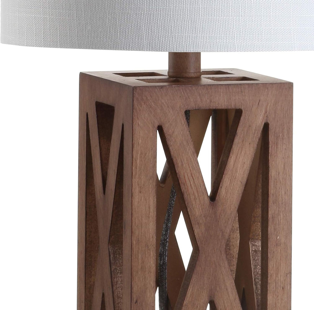 Brown Wood LED Lamp Q31871