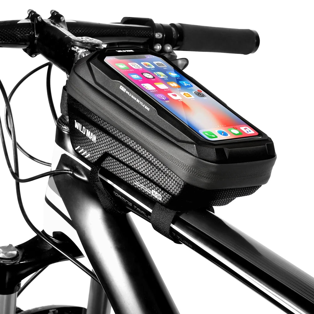 Black Waterproof Hard Shell Bicycle Bag H269536