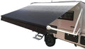 Motorized Retractable RV Trailer Awning 10x8 Ft Blue Stripes Y984091