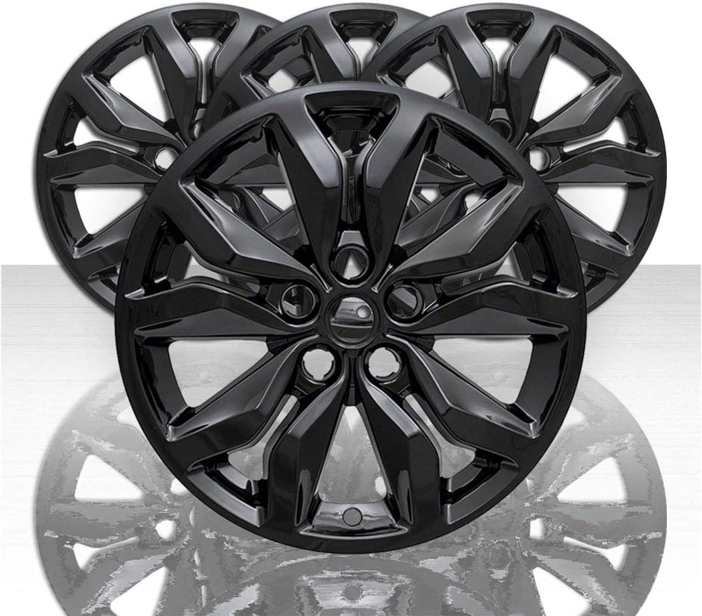 Set of 4 18" 10 Spoke Wheel Skins Gloss Black Q641111