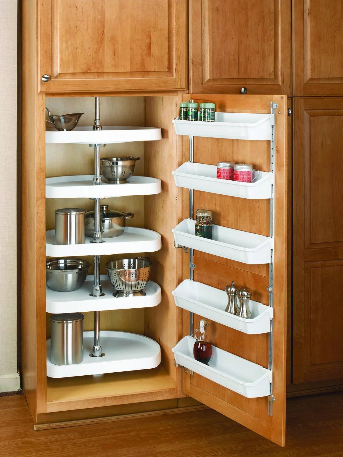 White 5 Shelf Pantry Lazy Susan G307