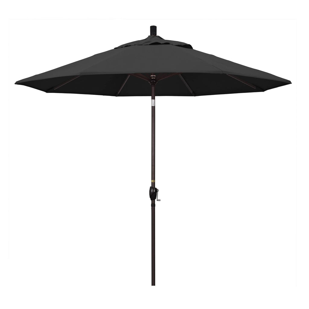 Black Aluminum Push Tilt Patio Umbrella N1957