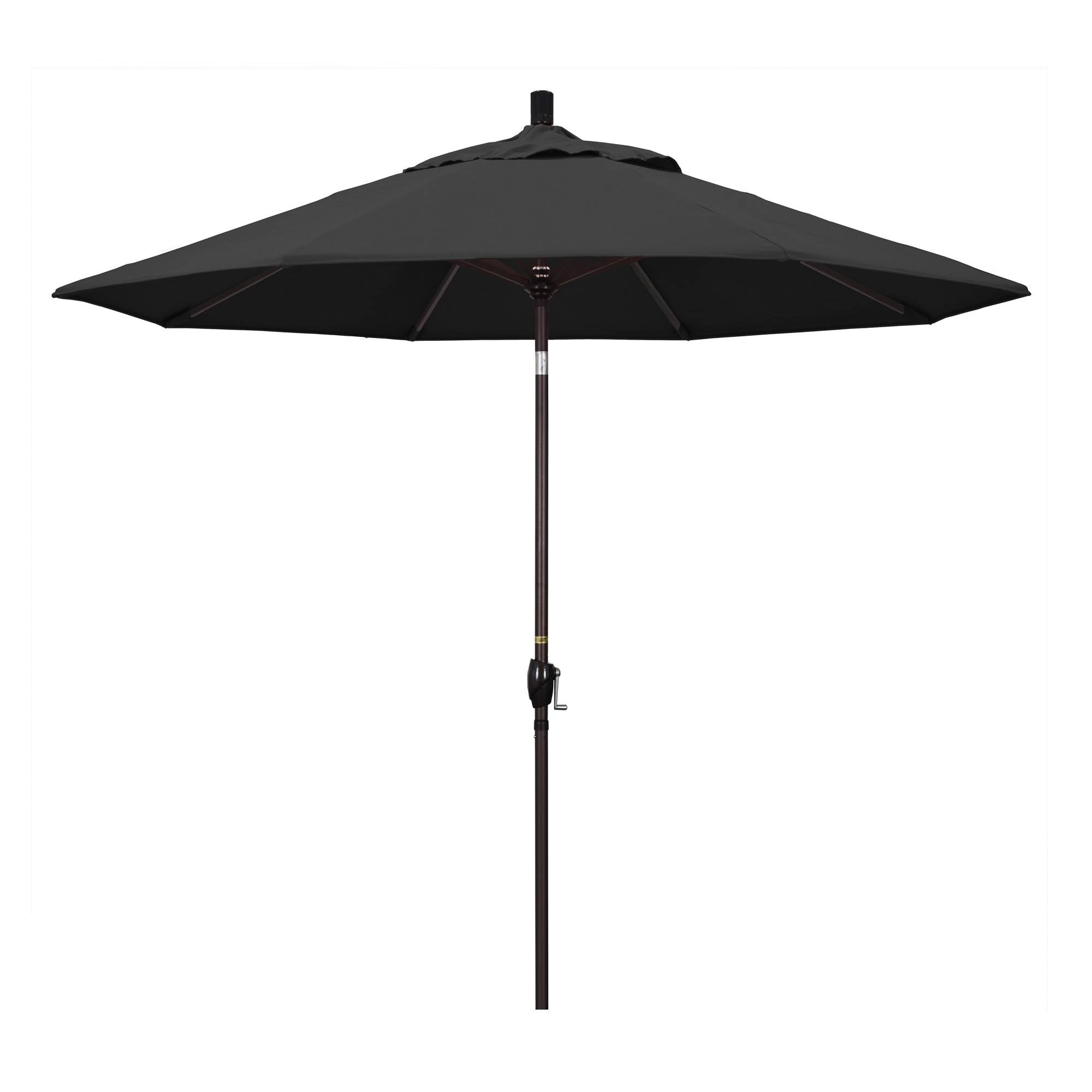 Black Aluminum Push Tilt Patio Umbrella N1957
