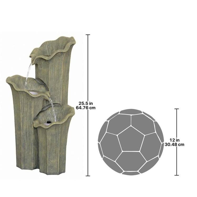Three Lilies Cascading Sculptural Fountain N955