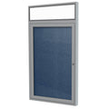 Navy 1-Door Enclosed Vinyl Bulletin Board X30513