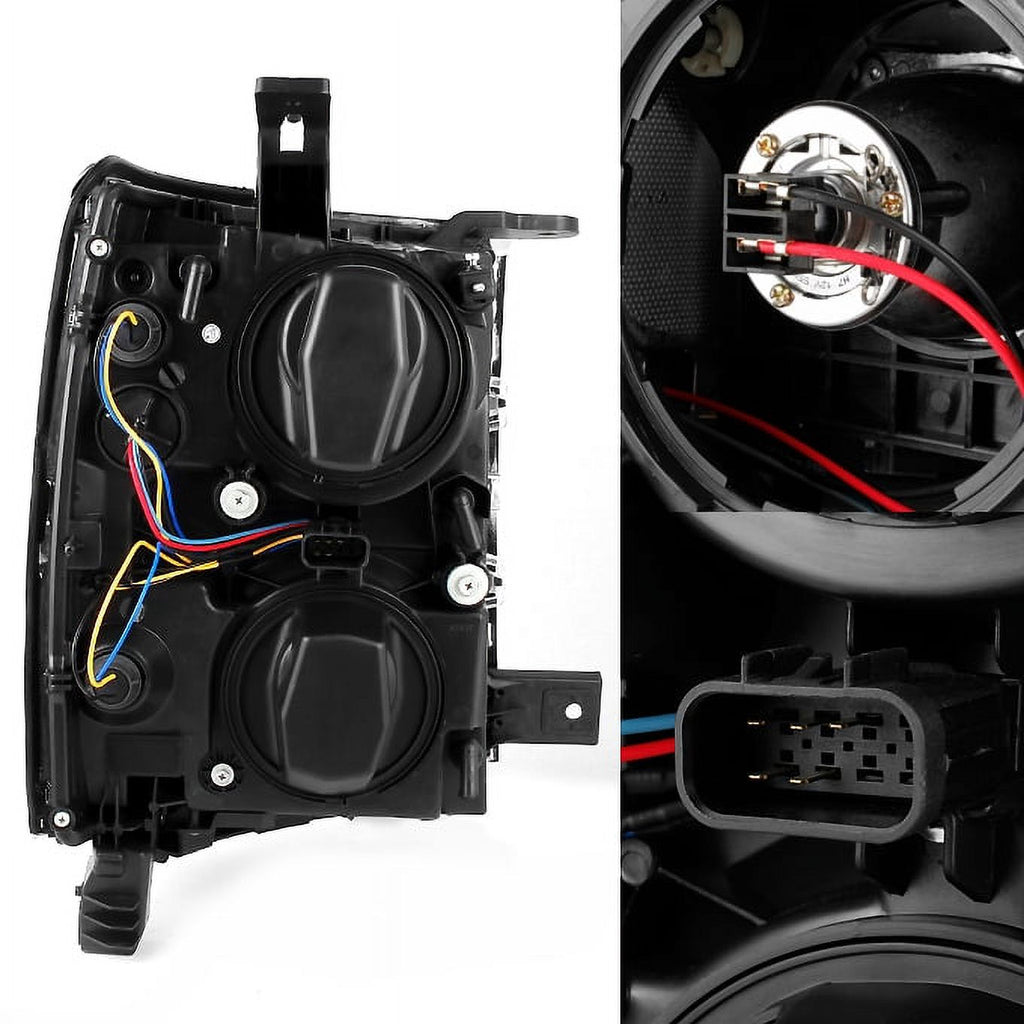 Black LED DRL Projector Headlights G580667