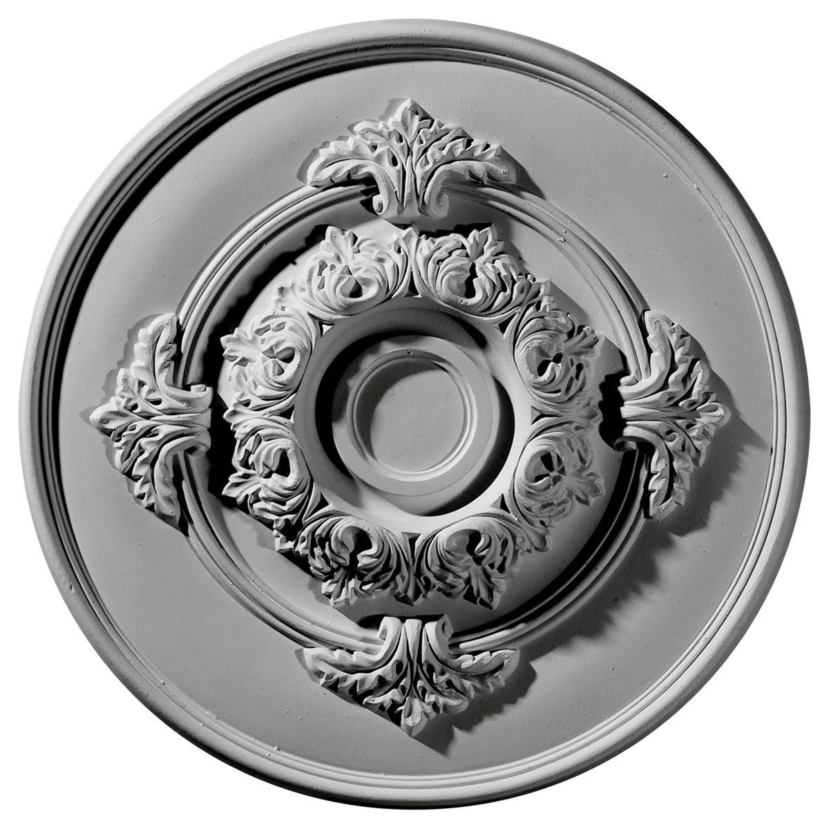 13 3/4x22OD x 1x22P Ceiling Medallion, Hand-Painted Iridescent Gold K119970