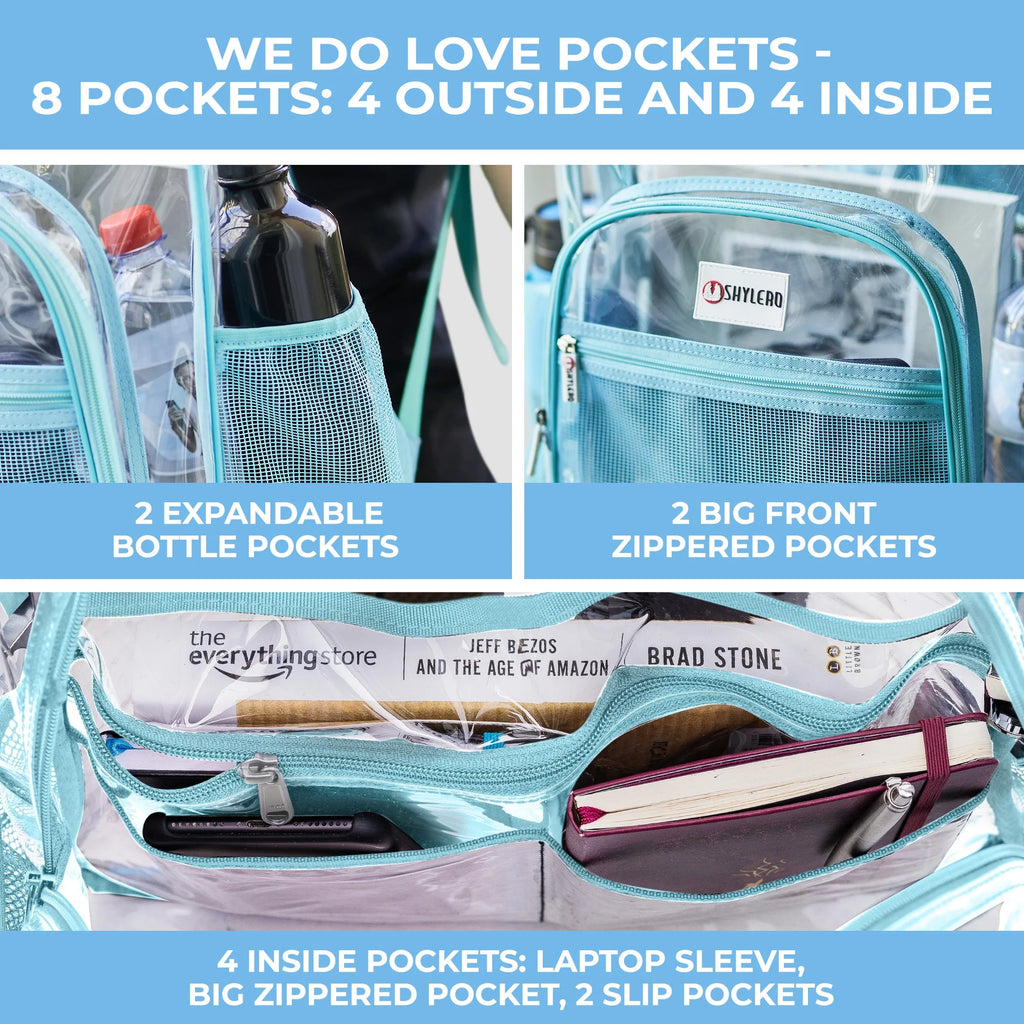 Transparent PVC Clear Backpack XL (32 L) with TSA Lock A623