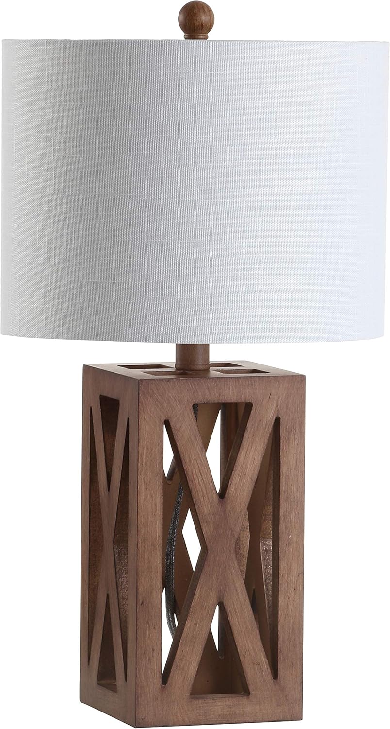 Brown Wood LED Lamp Q31871