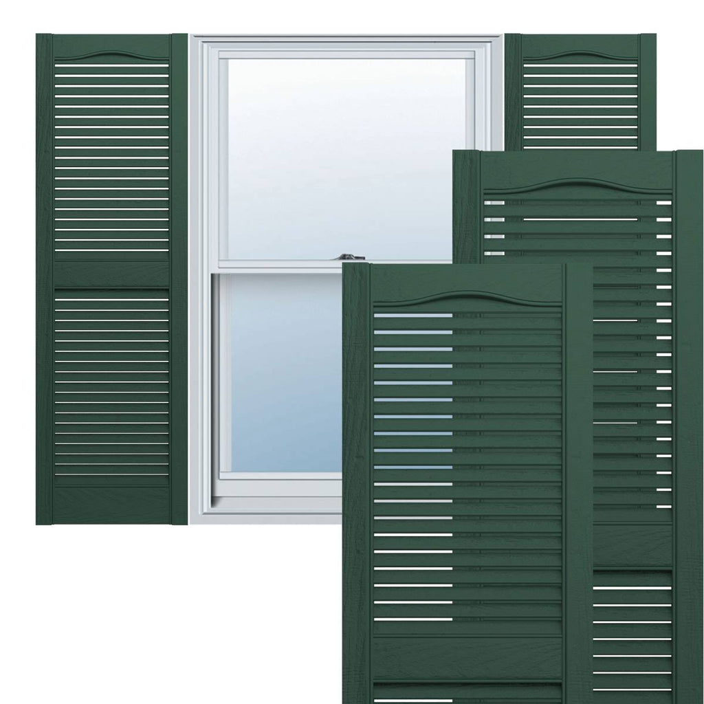 Midnight Green Vinyl Open Louver Shutters K45344