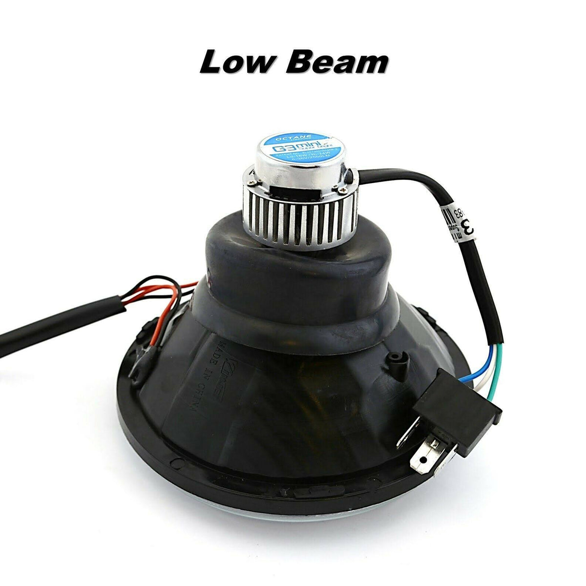Amber LED Halo Angel Eye Crystal Clear Headlight Pair S413