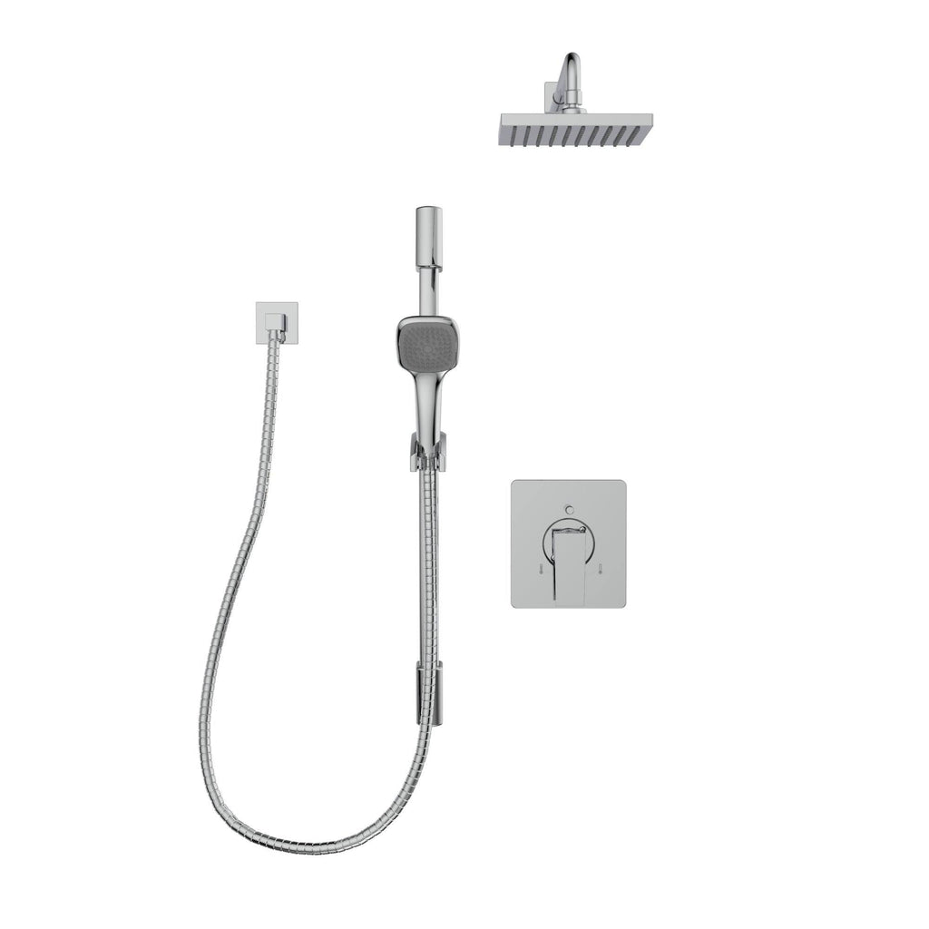 Polished Chrome Square Shower System F69701
