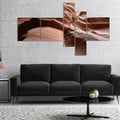 Dark Upper Antelope Canyon Landscape Photography Canvas Print 60 in. wide x 32 in. high 5 panels C123716