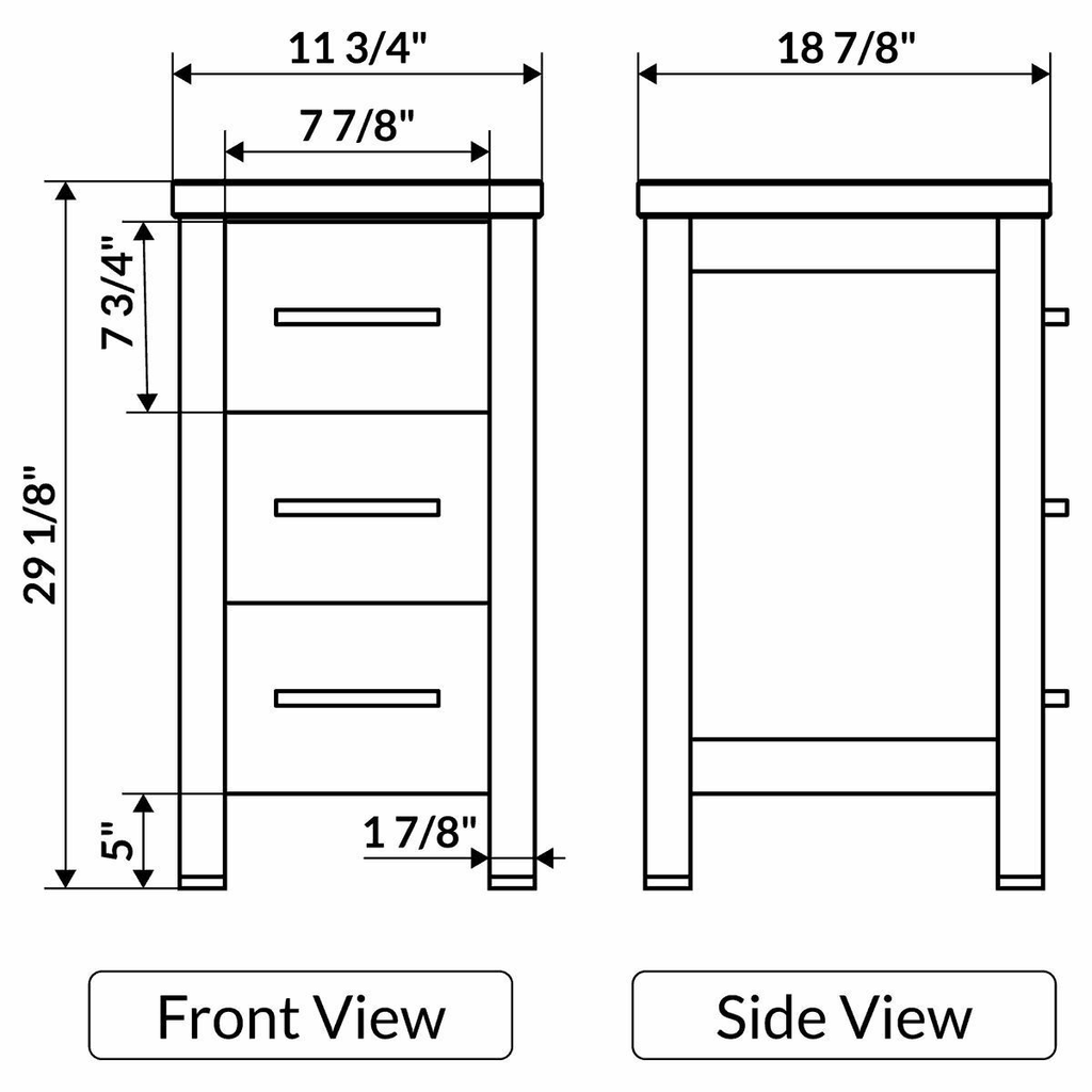 Espresso Vanity Drawer Base C5477