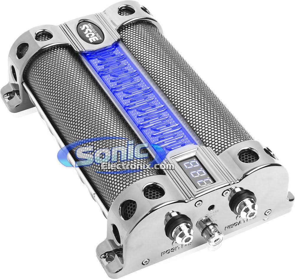 8 Farad LED Digital Car Capacitor with 4 Gauge Wiring Kit R753