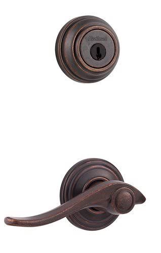 Right Hand Avalon Lever Interior Double Cylinder Handleset Trim Satin Nickel Finish V3233