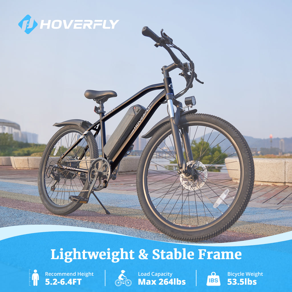 26" Electric Bike with Rechargeable Battery, Black B868877