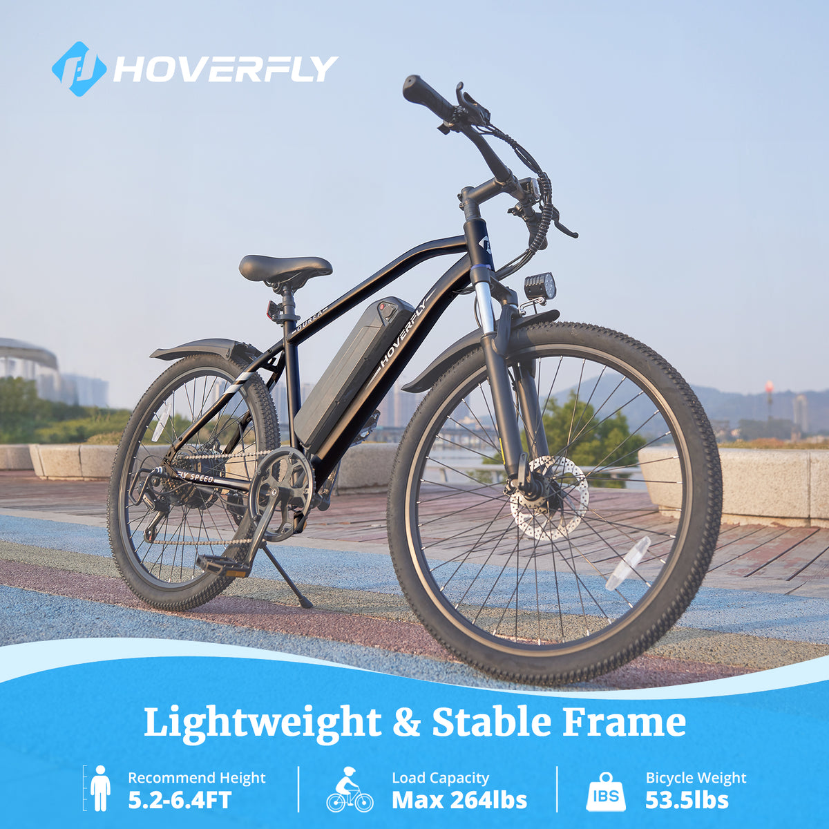 26" Electric Bike with Rechargeable Battery, Black B868877