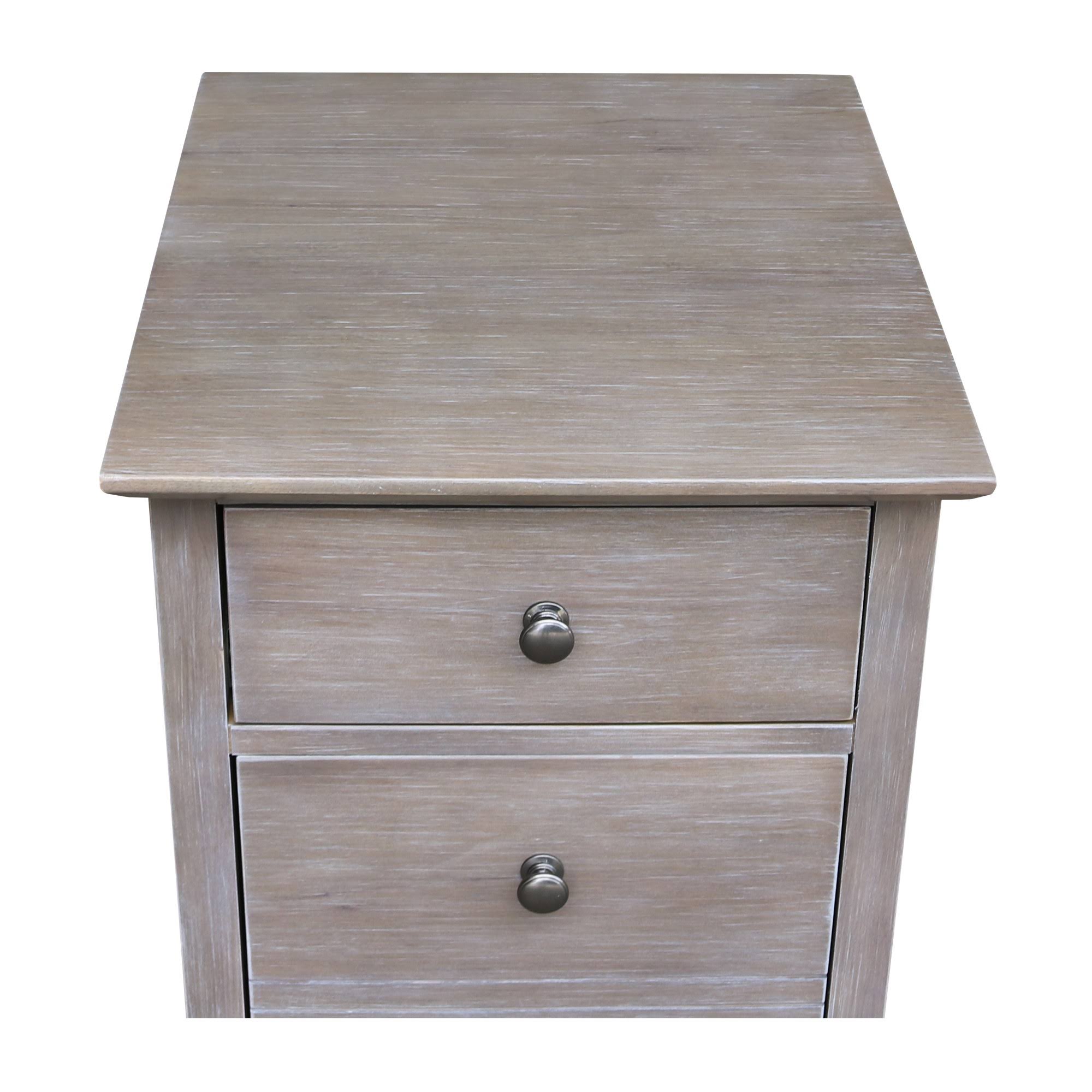 Washed Gray Taupe Two Drawer File Cabinet J971788