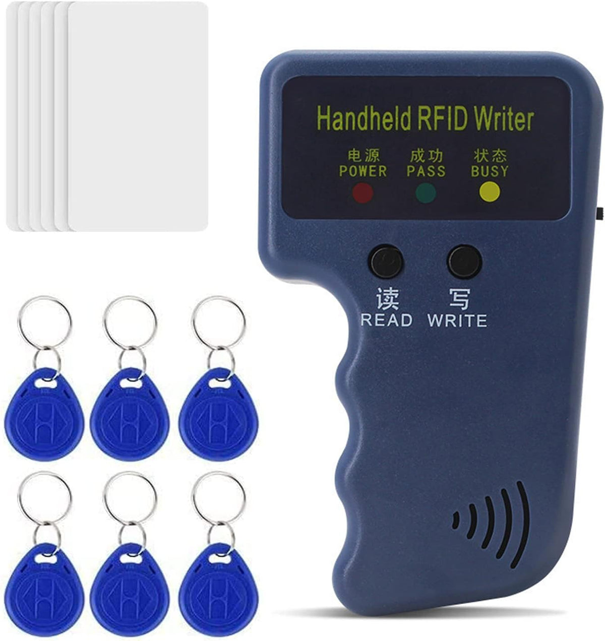 125KHz RFID Card Copier Reader Writer Duplicator with 6 Tags and 6 Cards B533742