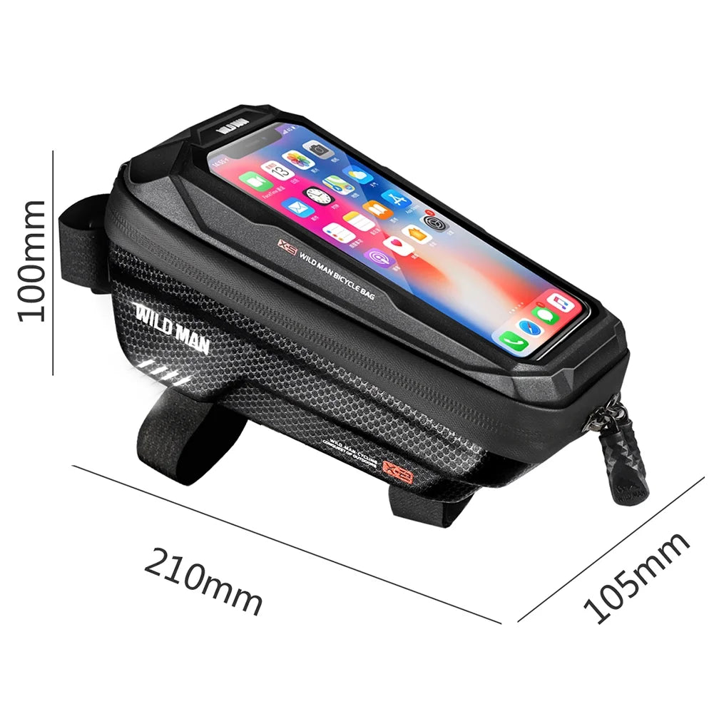 Black Waterproof Hard Shell Bicycle Bag H269536