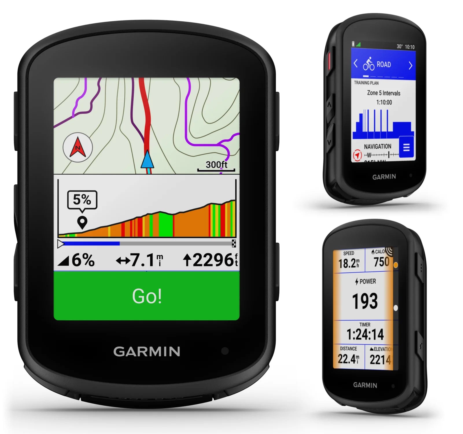 Edge 840 Bundle Cycling Computer with Speed Sensor 2, Cadence Sensor 2, HRM-Dual monitor, Touchscreen, Button Controls, Advanced Navigation O1575