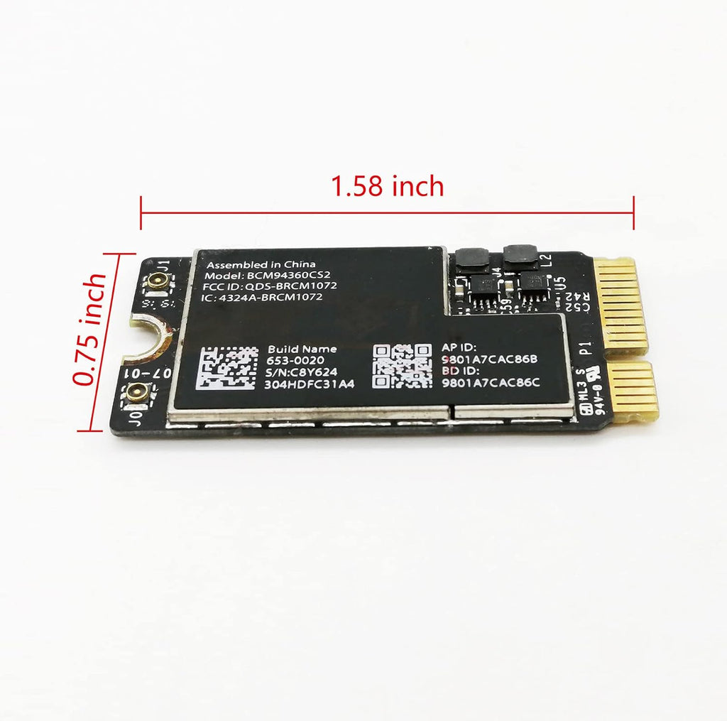 Wireless Card for MacBook Air 11 A1465 13 A1466 N834