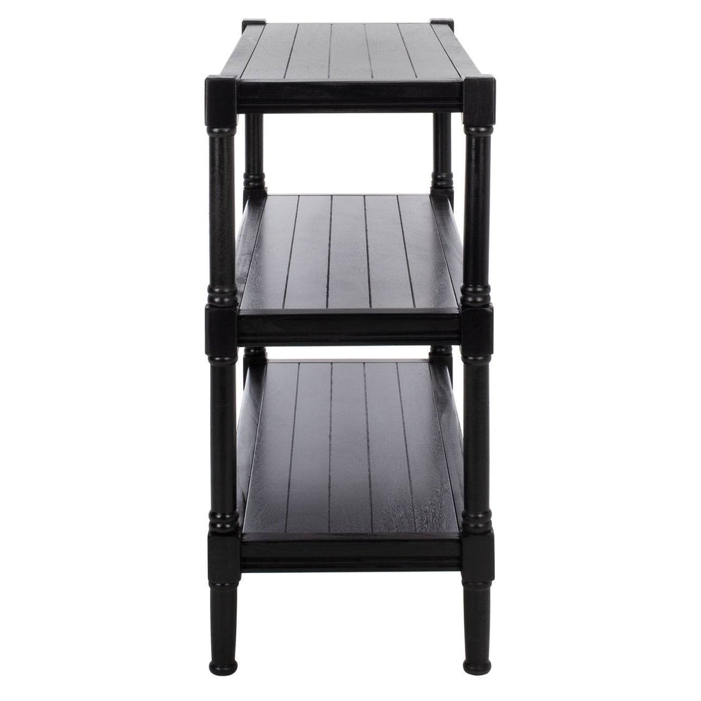 Distressed White 3-Shelf Console Table S129405