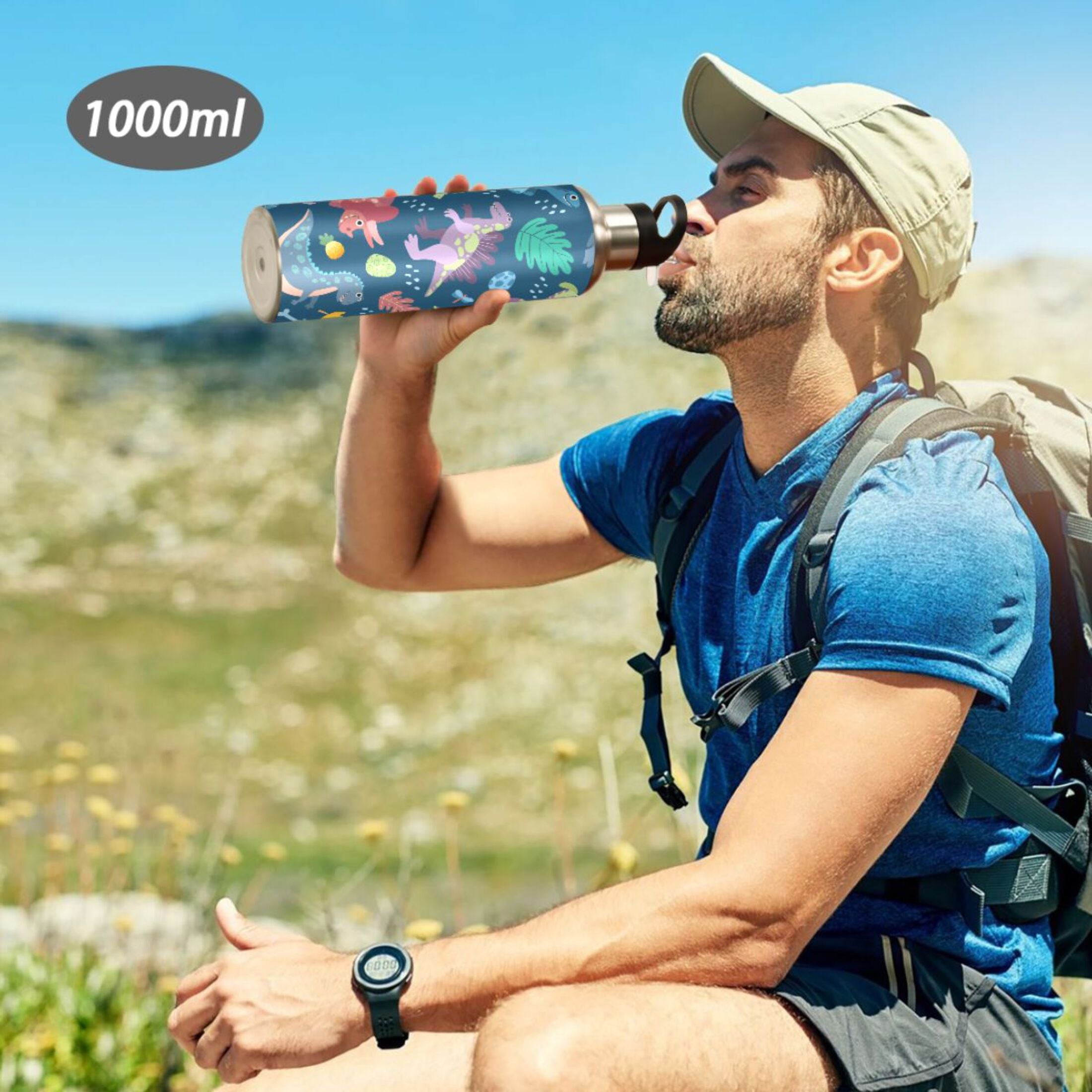 Stainless Steel Water Bottle with Straw Lid Vacuum Insulated 20 OZ U8262