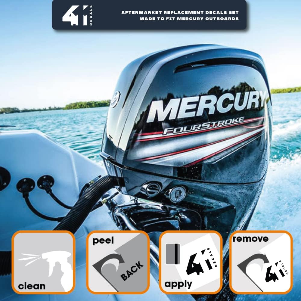 2005-2007 Outboard Replacement Decal Set F200