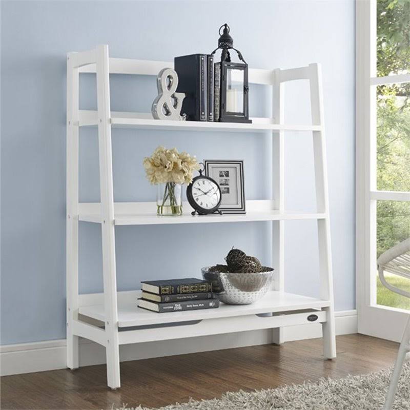 White 3 Shelf Ladder Bookcase E963