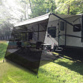 RV Awning Sun Shade Screen with Zipper 15' x 9' Black Mesh C435