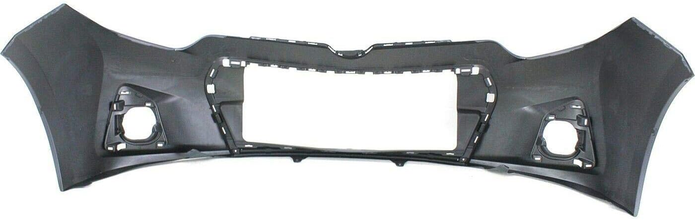 Primed Front Plastic Bumper Cover Fascia with Fog Light Holes for 2014-2016 Toyota Corolla Sedan R366793