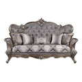 90 in. Fabric Cotton Blend Sofa with Five Toss Pillows Z7933