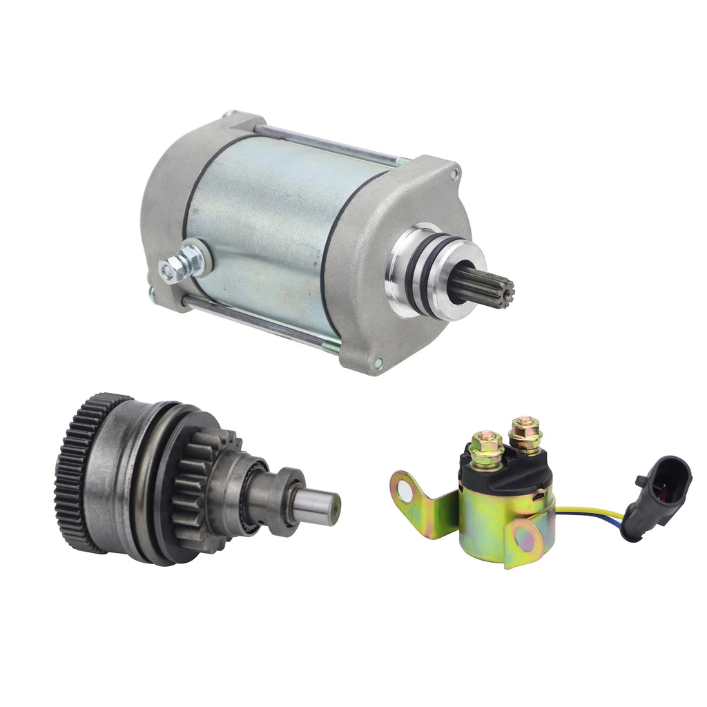 Motor Starter & Bendix & Relay for Polaris Sportsman 700 800 X2 07-14, Ranger 700 800 Xp 06-15, RZR 800 4 S 08-14 C93663