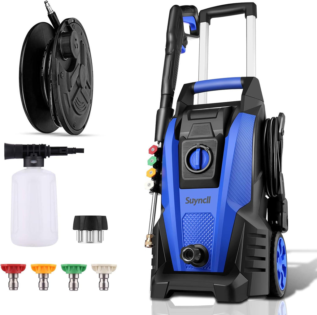 Electric Power Washer with 5 Nozzles and Hose Reel M855952