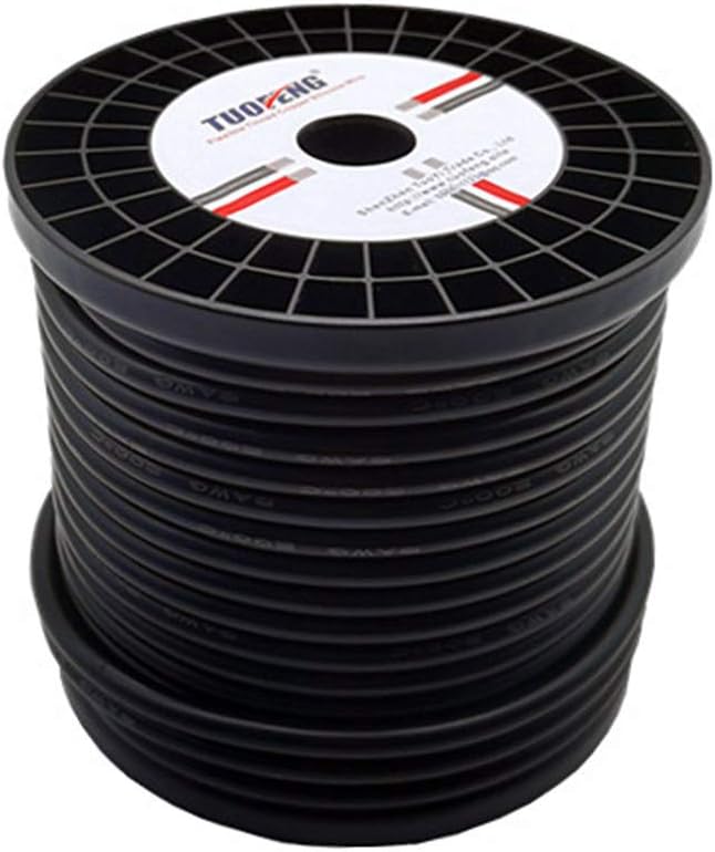 10 AWG Silicone Wire 90 Feet Red Stranded Tinned Copper Wire, Pack of 2 V7722